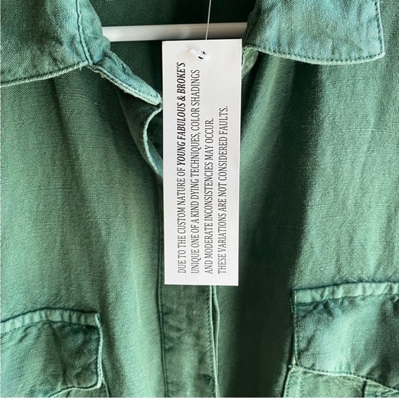 NWOT Young Fabulous & Broke YFB Lakeside Cargo Shorts Utility Romper Size small - Picture 11 of 15